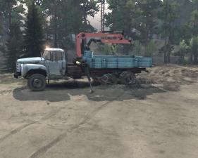 Мод ЗиЛ 133 ГЯ Автокран версия 1.0 для SpinTires (v13.04.15)