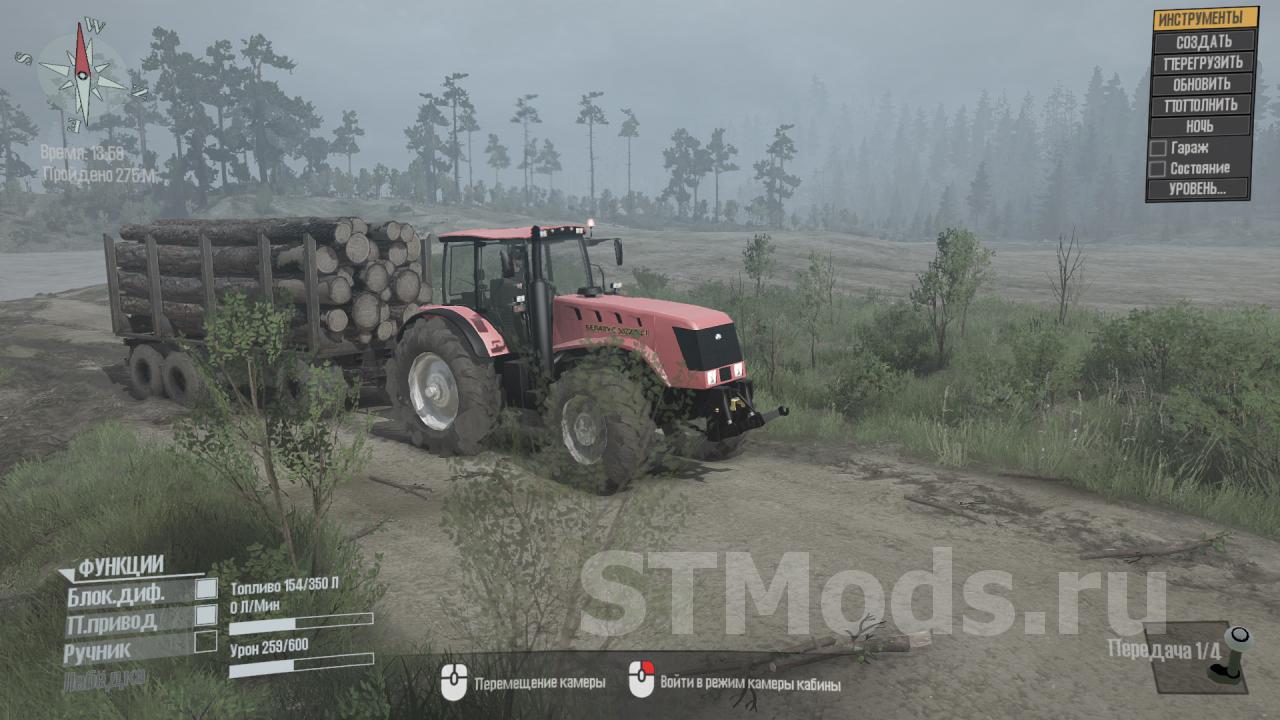 Скачать мод Беларус 3022 ДЦ.1 МТЗ версия 13.06.18 для Spintires: MudRunner  (v18/05/21)