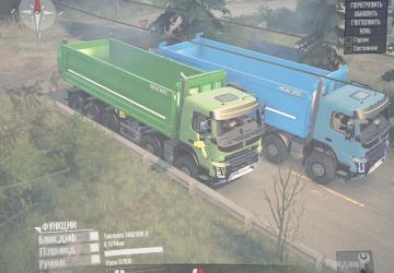 Мод Цветные кузова для Volvo 10х8(10x10) FMX 2014 v1.0 для Spintires: MudRunner (v18.10.18)