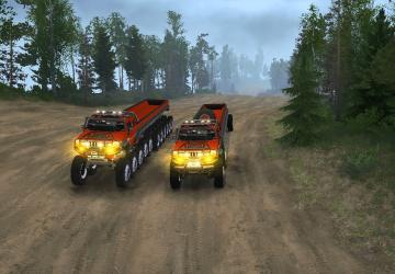 Мод Hummer H2 6x6 и 22x22 для Spintires: MudRunner (v10.06.19)