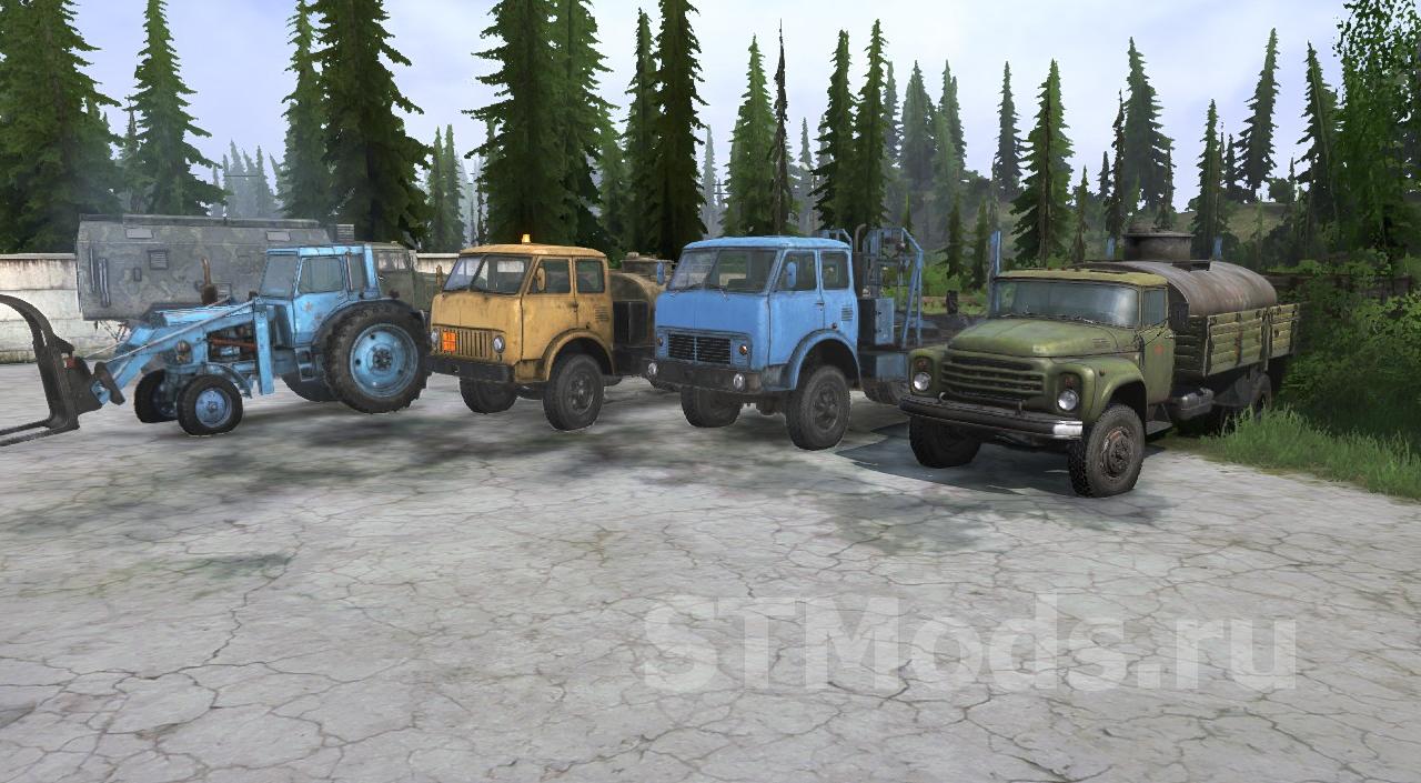 Скачать мод Играбельный транспорт DLC Vehicle Pack версия 1.0 для  Spintires: MudRunner (v10.06.19)