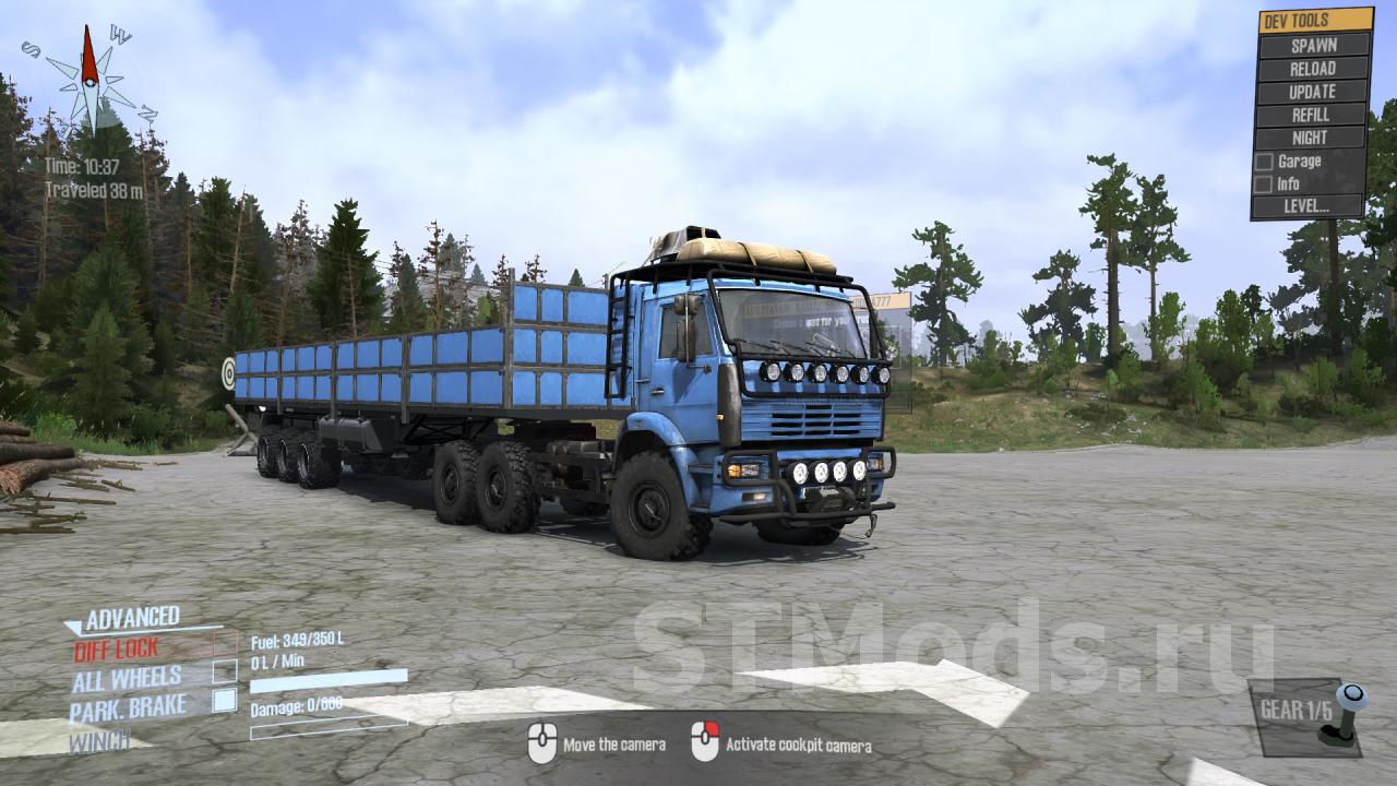 Скачать мод Камаз 6522 версия 2.0 для Spintires: MudRunner (v10.06.19)