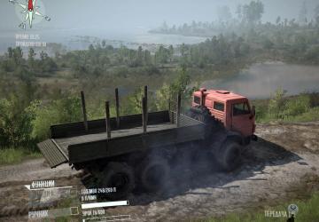 Карта «Обмелевшее озеро» версия 1 для Spintires: MudRunner (v25.02.21)