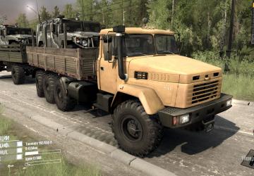 Мод Краз-7140 (Не отцепляющийся полуприцеп) версия 2.5 для Spintires: MudRunner (v29.01.18)