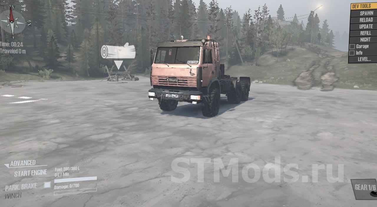 Скачать мод Лис и Волк КамАЗ 44108 и КамАЗ 7330 (Пак Лесовозы) v1.0 для  Spintires: MudRunner (v07.08.19)