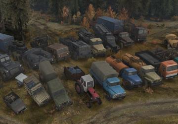 Мод Новые цвета дефолтных машин/прицепов/аддонов v1.6 для Spintires: MudRunner (v25.02.21)